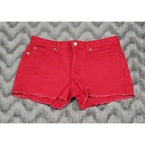 Gap Womens Size 6R Sexy Boyfriend Red Cut Off Denim Booty Shorts